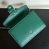GG Dionysus WOC Chain Mini Handbag / Wallet in Green Full Leather with Horsehead Spur Closure and Flap Design