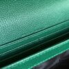 GG Dionysus WOC Chain Mini Handbag / Wallet in Green Full Leather with Horsehead Spur Closure and Flap Design
