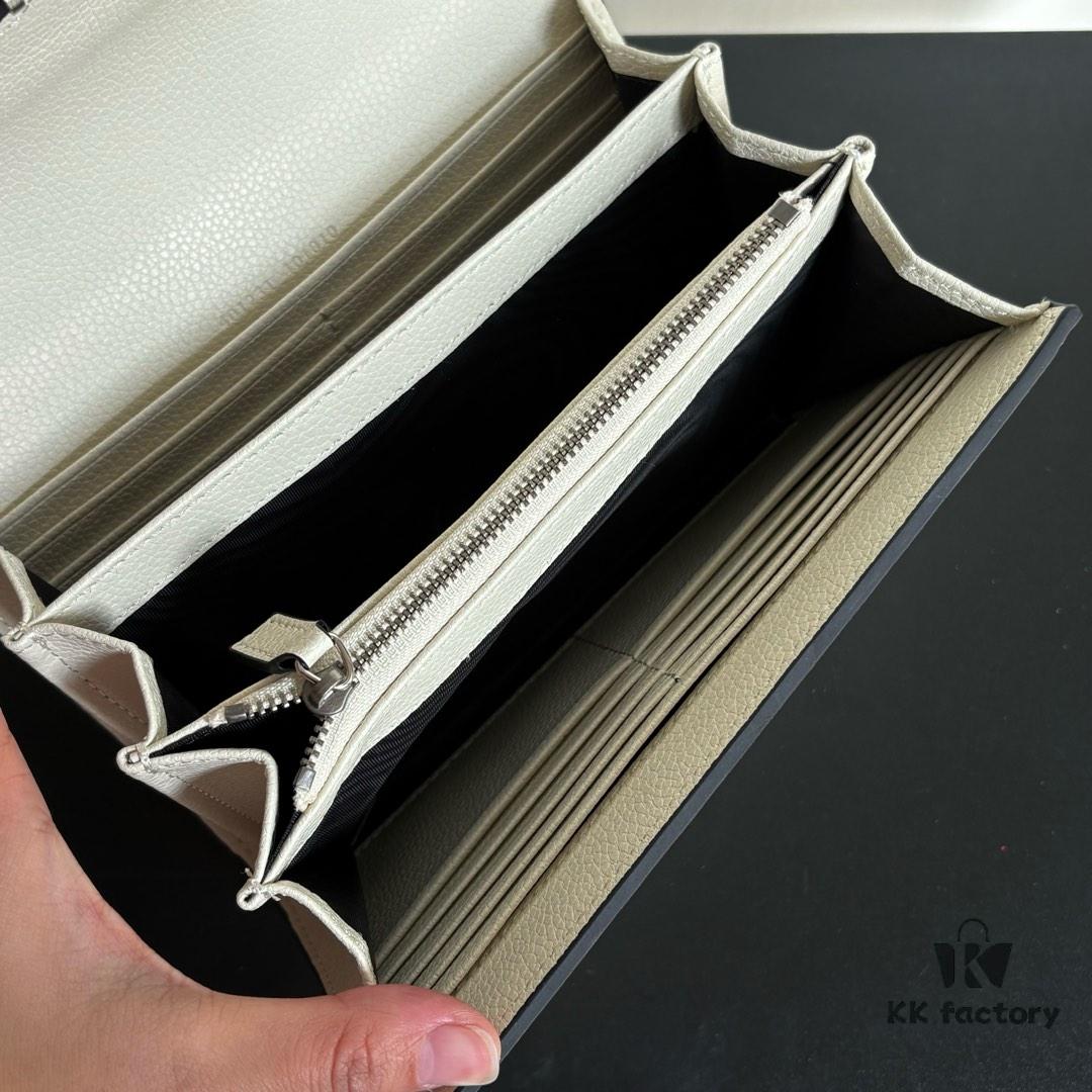 GG Dionysus WOC Chain Mini Handbag / Wallet in White Full Leather - Model No. 401231