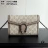 GG Dionysus WOC Chain Mini Handbag / Wallet in Oatmeal with Horsebit Closure and Flip Design