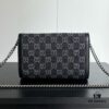 Authentic #With Box - GG Dionysus WOC Chain Mini Handbag / Wallet in Black Denim, Style No. 401231, 20×13×6cm