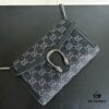 Authentic #With Box - GG Dionysus WOC Chain Mini Handbag / Wallet in Black Denim, Style No. 401231, 20×13×6cm