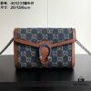Authentic #With Box - GG Dionysus WOC Chain Mini Handbag/Wallet in Blue Denim, Style No. 401231, Size: 20×13×6cm