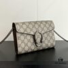 GG Dionysus WOC Chain Mini Handbag / Wallet with Khaki Lining, Horsehead Stirrup Closure and Flip Design