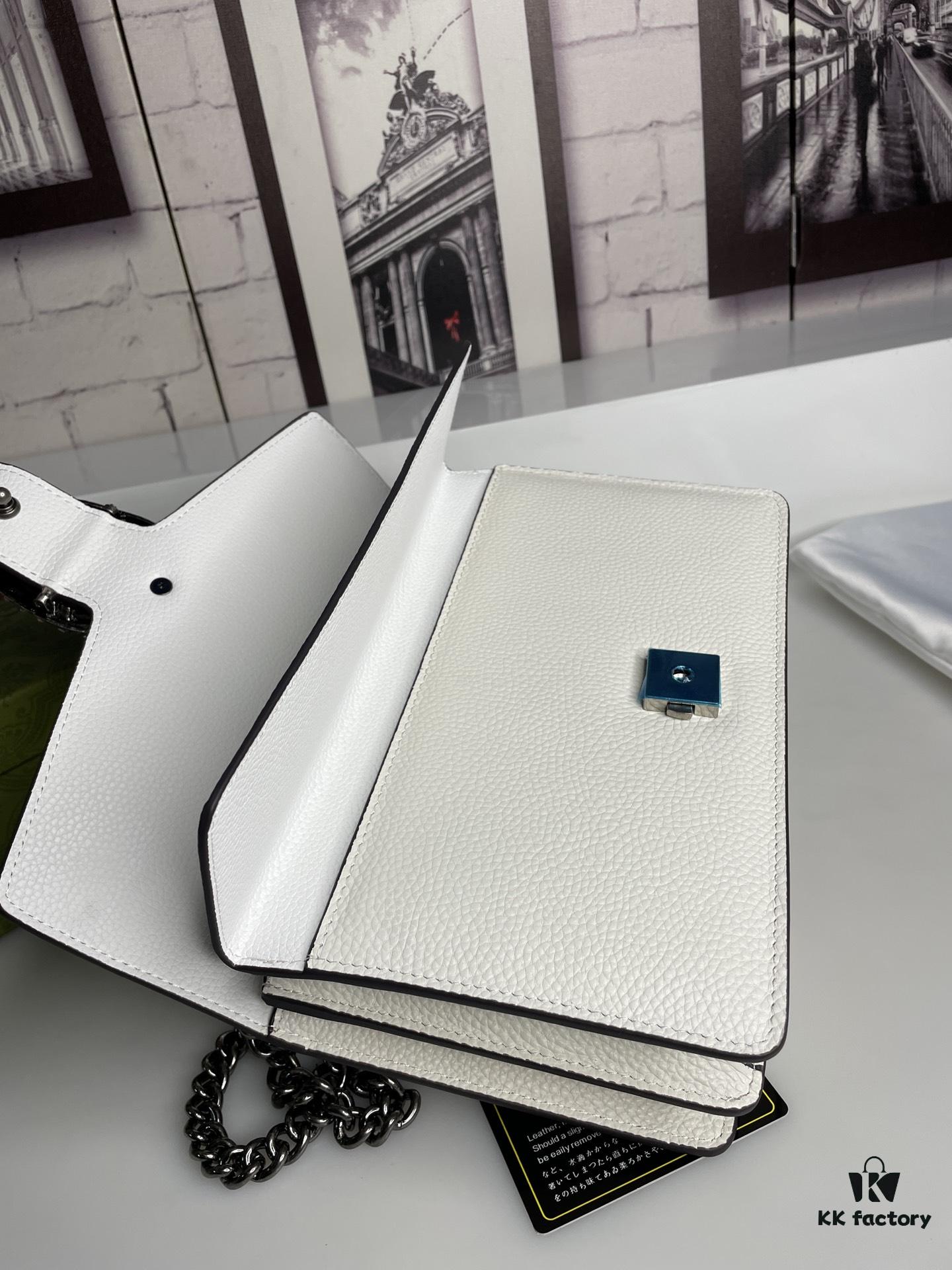 Crinkled Leather with Double Tiger Head Clasp Inspired by the Greek Mythology of Dionysus, Dual Flap Pockets, Handheld or Crossbody Bag, Model: 400249, Size: 28x15x7