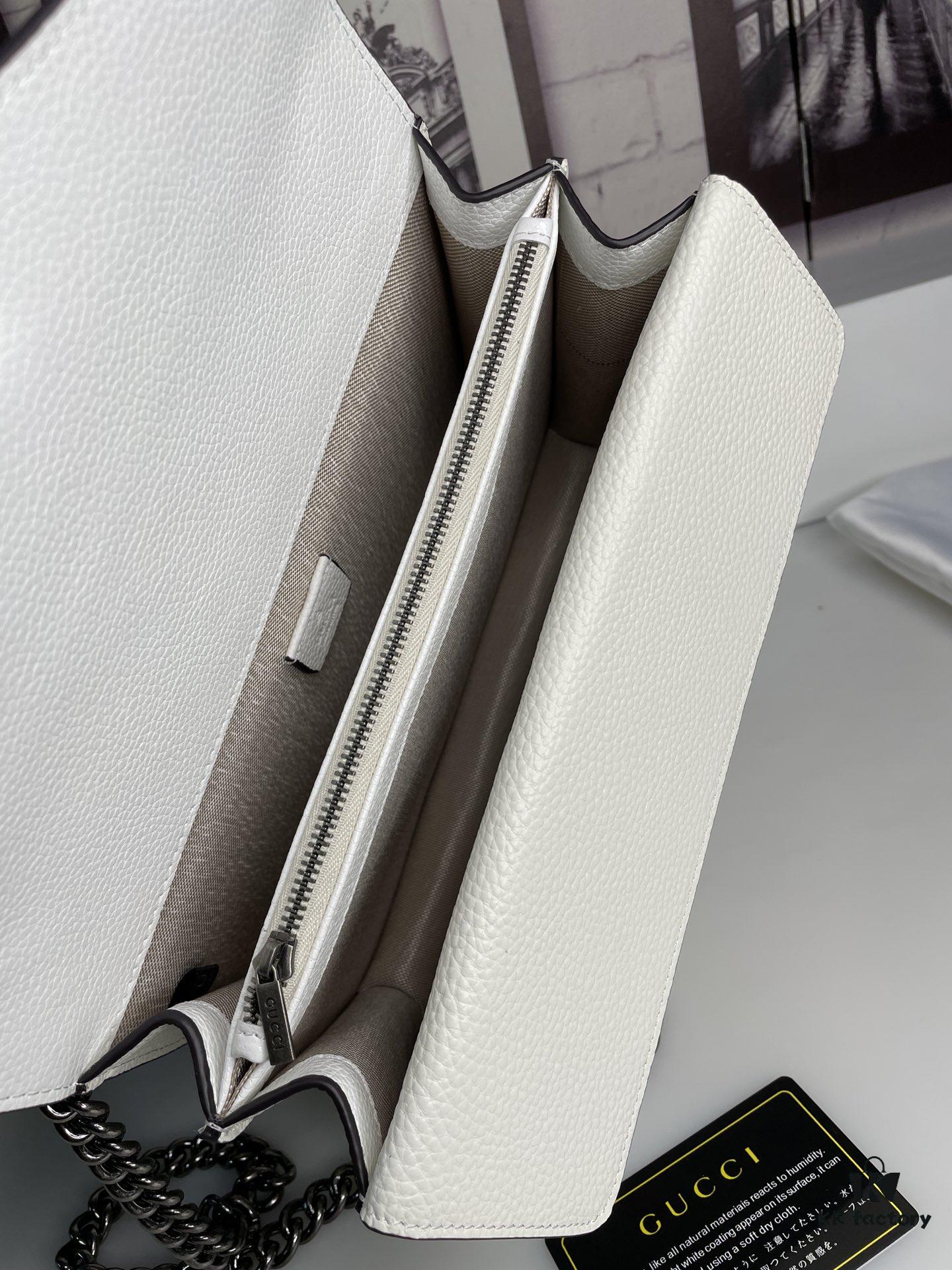 Crinkled Leather with Double Tiger Head Clasp Inspired by the Greek Mythology of Dionysus, Dual Flap Pockets, Handheld or Crossbody Bag, Model: 400249, Size: 28x15x7