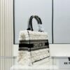 Authentic Thick Fabric Warning  ️ Small Size White Fur is Black 【Book Tote】