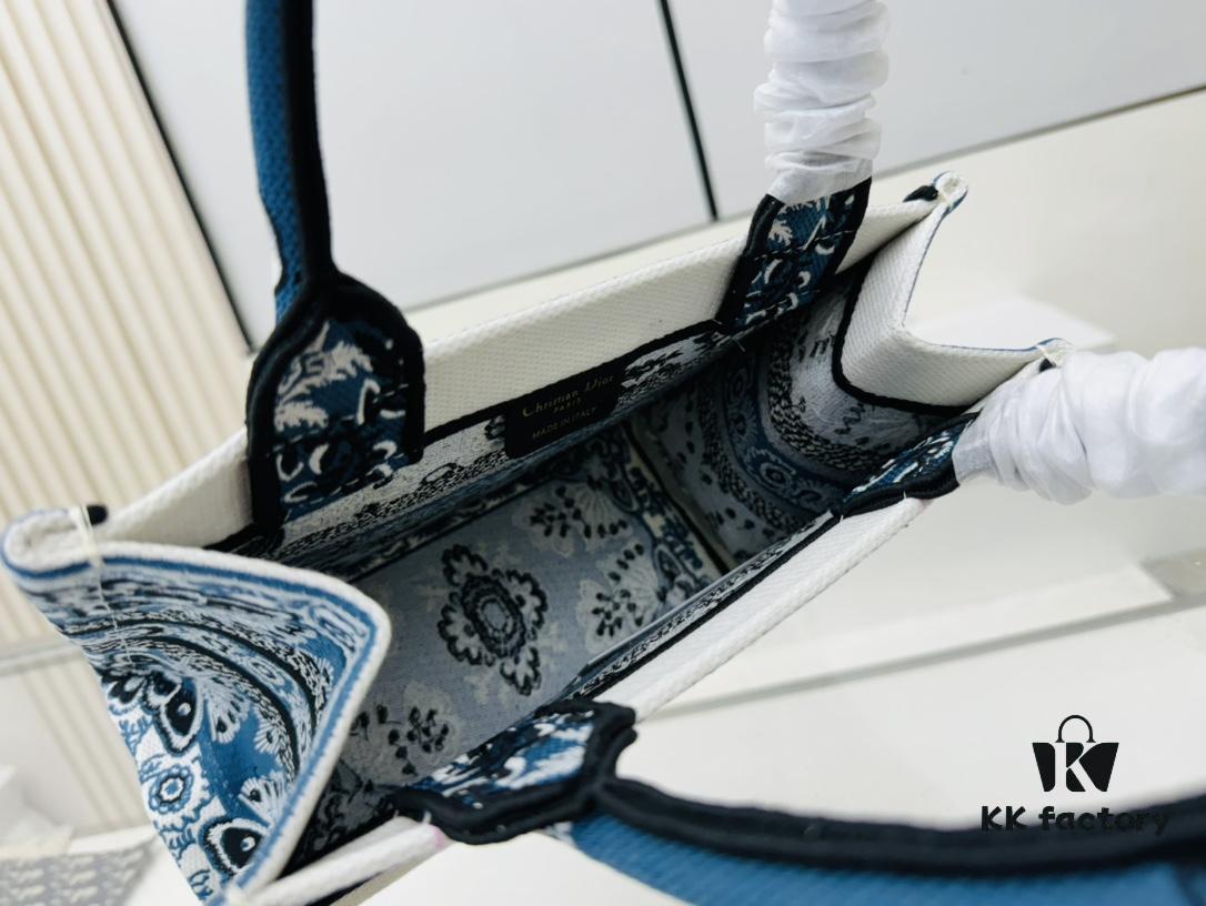 Authentic Thick Fabric Warning  ️ Small Blue Butterfly Book Tote