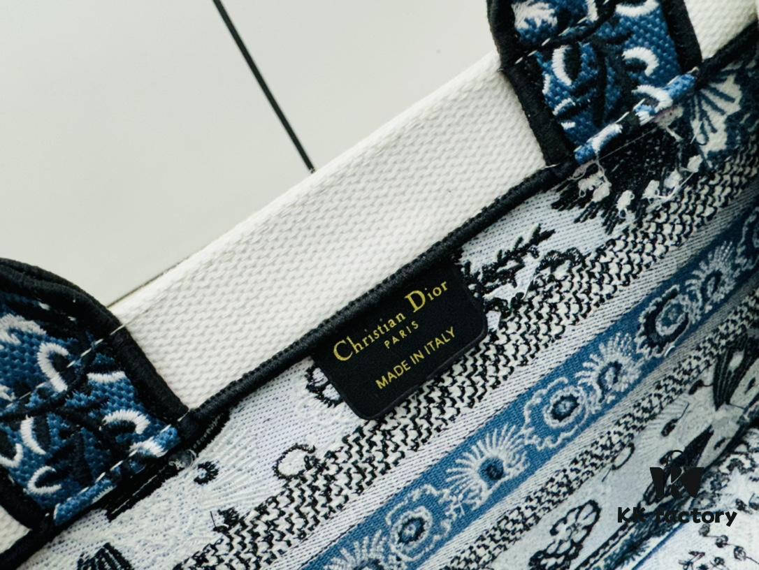 Authentic Thick Fabric Warning  ️ Small Blue Butterfly Book Tote