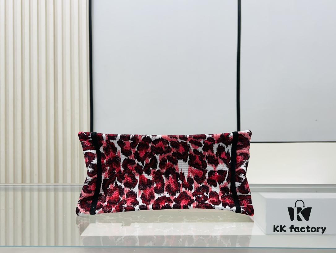 Authentic Thick Fabric Warning  ️ Small Red Leopard Print 'Book Tote'