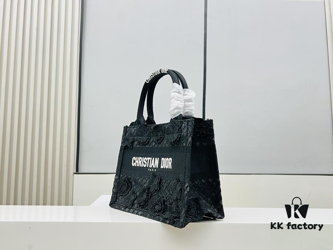 Authentic Thick Fabric Warning  ️ Small Black Floral 'Book Tote'