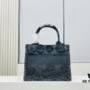Authentic Thick Fabric Warning  ️ Small Black Floral 'Book Tote'