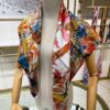 Luxury Custom Crystal Valley Double-Sided 90 Silk Scarf