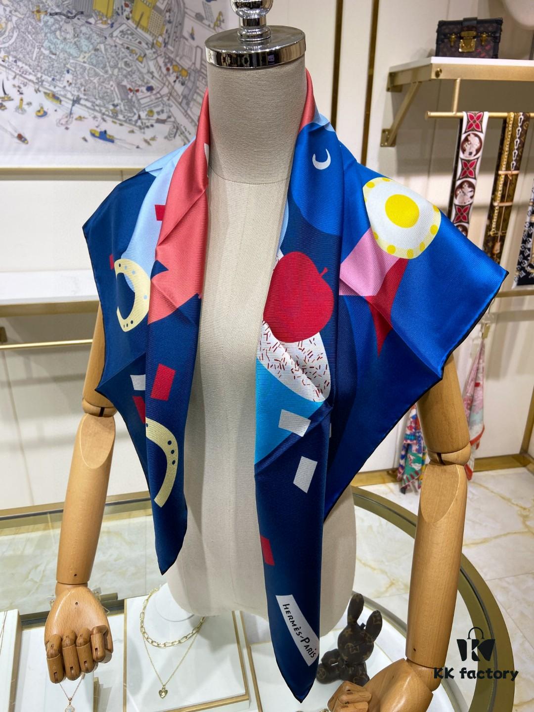 New Arrival 💫 Hermès Silk Scarf, Premium Craftsmanship, Incredible Value! Top-Quality Twill Silk, 90cm x 90cm