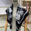 Luxury Custom 90cm x 90cm Pure Silk Square Scarf - Real Silk Carriage Design, 100% High-Grade 18 Momme Twill Silk, Double-Sided Same Color, Top Craftsmanship