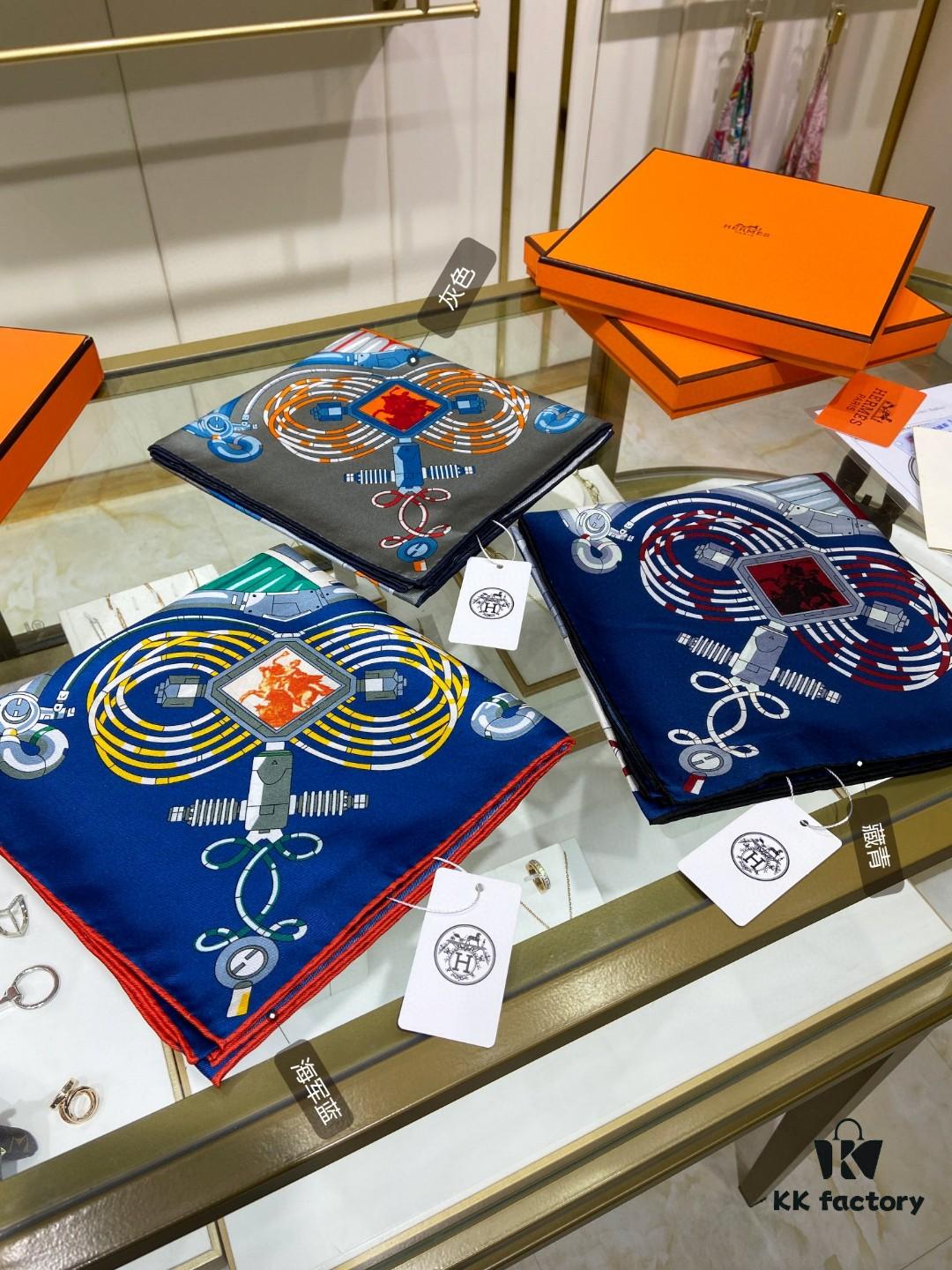 New Arrival💫 Hermès Single-Sided 100% Pure Silk Square Scarf, Top-Tier Craftsmanship, Highly Recommended!