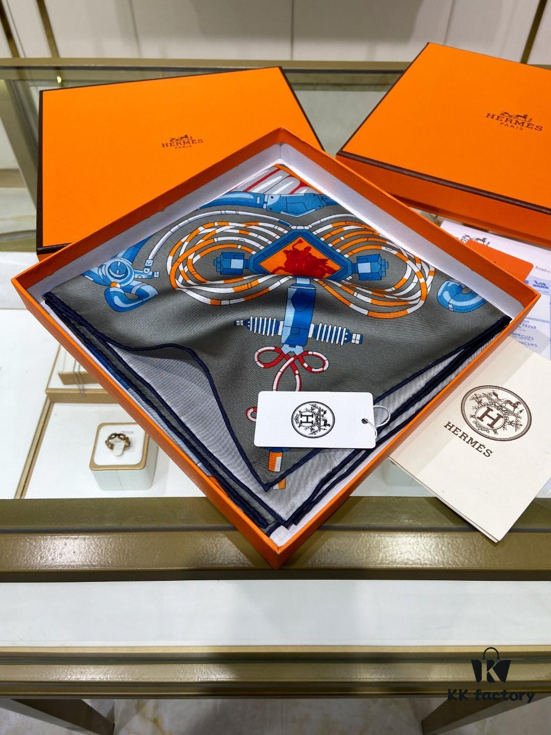 New Arrival💫 Hermès Single-Sided 100% Pure Silk Square Scarf, Top-Tier Craftsmanship, Highly Recommended!