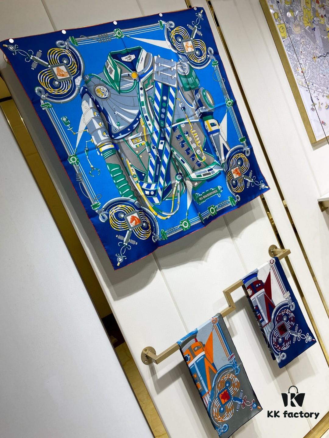 New Arrival 💫 Hermès-Style Single-Sided 100% Pure Silk Scarf, Top-Tier Craftsmanship, Stunning Design, 90cm x 90cm