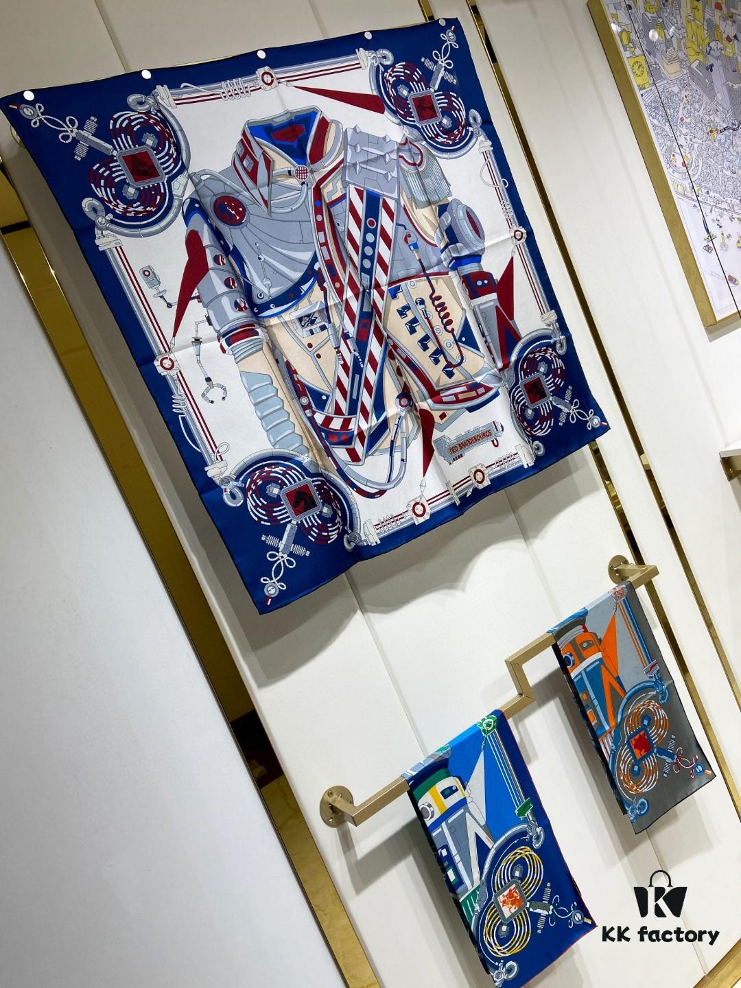 New Arrival💫 Hermès-Style Single-Sided 100% Premium Silk Square Scarf, 90cm x 90cm, Exquisite Craftsmanship, Highly Recommended!