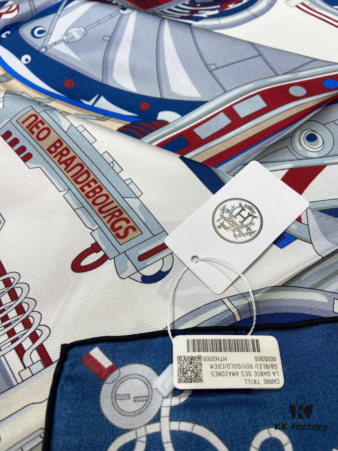 New Arrival💫 Hermès-Style Single-Sided 100% Premium Silk Square Scarf, 90cm x 90cm, Exquisite Craftsmanship, Highly Recommended!