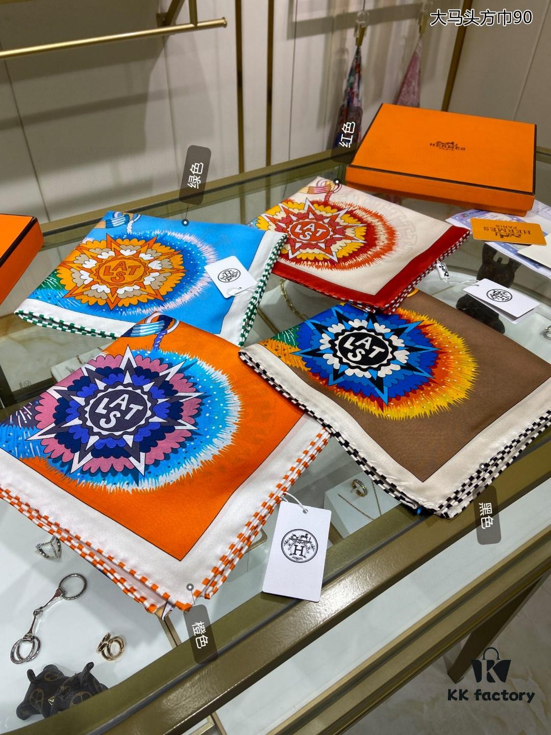 New Arrival💫 Beautiful Silk Scarf 90cm - Top-Quality Twill Silk, Premium Craftsmanship, Highly Recommended!