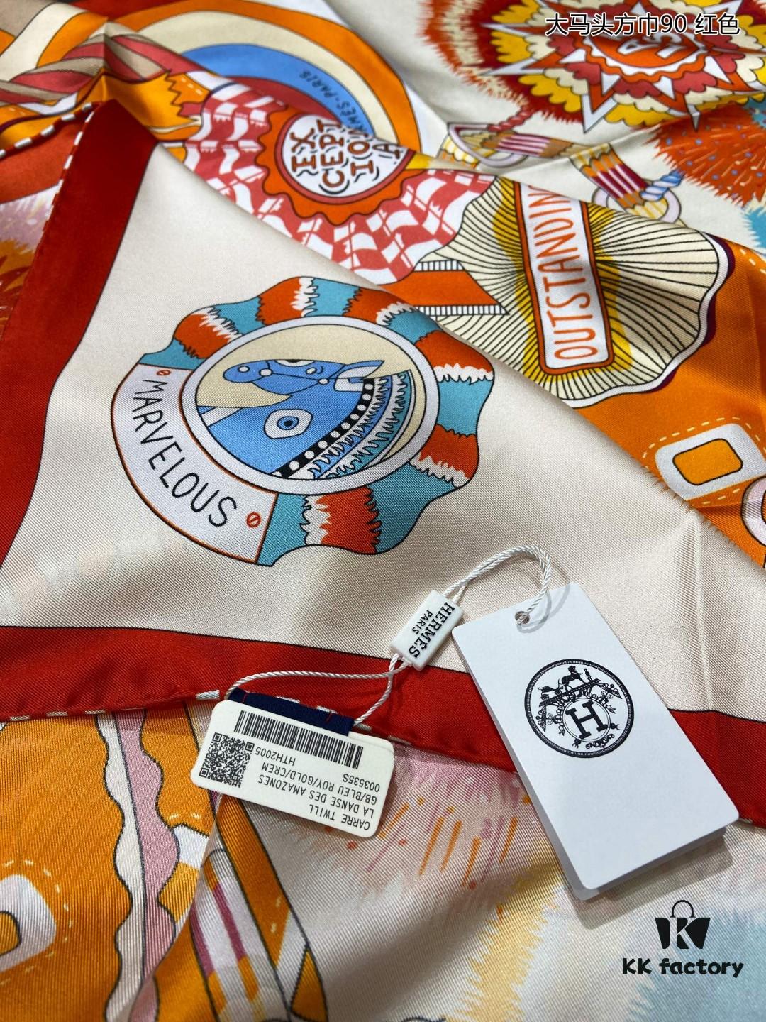 New Arrival💫 Beautiful Silk Scarf 90cm - Top-Quality Twill Silk, Premium Craftsmanship, Highly Recommended!