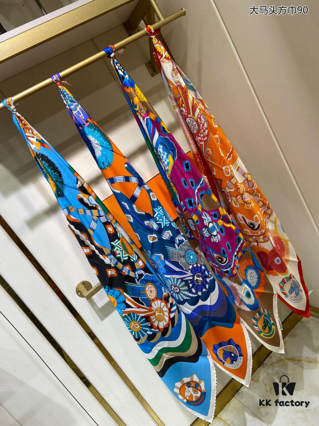 New Arrival 💫 Silk Scarf 'Malaysian Head Square 90' – Luxurious 100% Twill Silk, 90cm x 90cm, Top-Tier Craftsmanship, Highly Recommended!