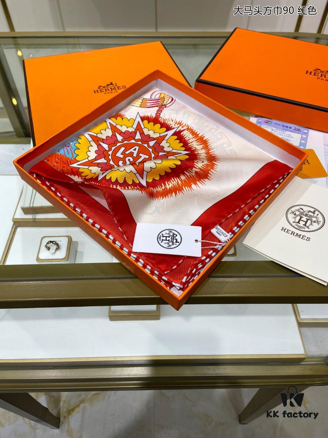 New Arrival💫 Beautiful Silk Scarf 90cm - Top-Quality Twill Silk, Premium Craftsmanship, Highly Recommended!