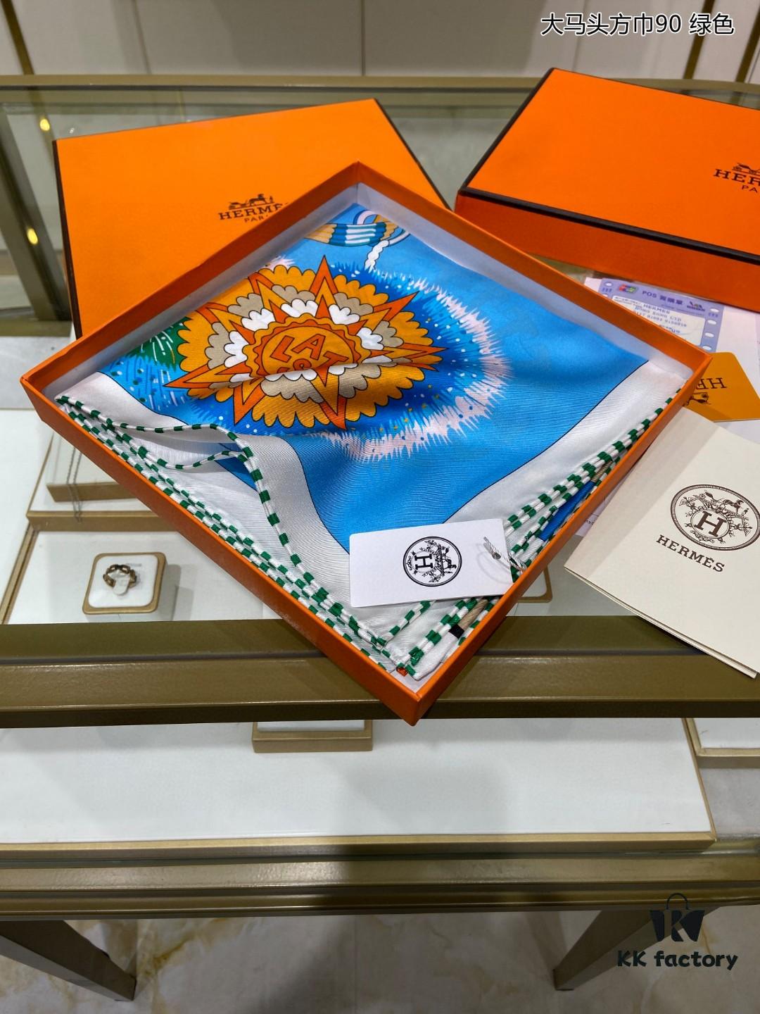 New Arrival 💫 Silk Scarf 'Malaysian Head Square 90' – Luxurious 100% Twill Silk, 90cm x 90cm, Top-Tier Craftsmanship, Highly Recommended!