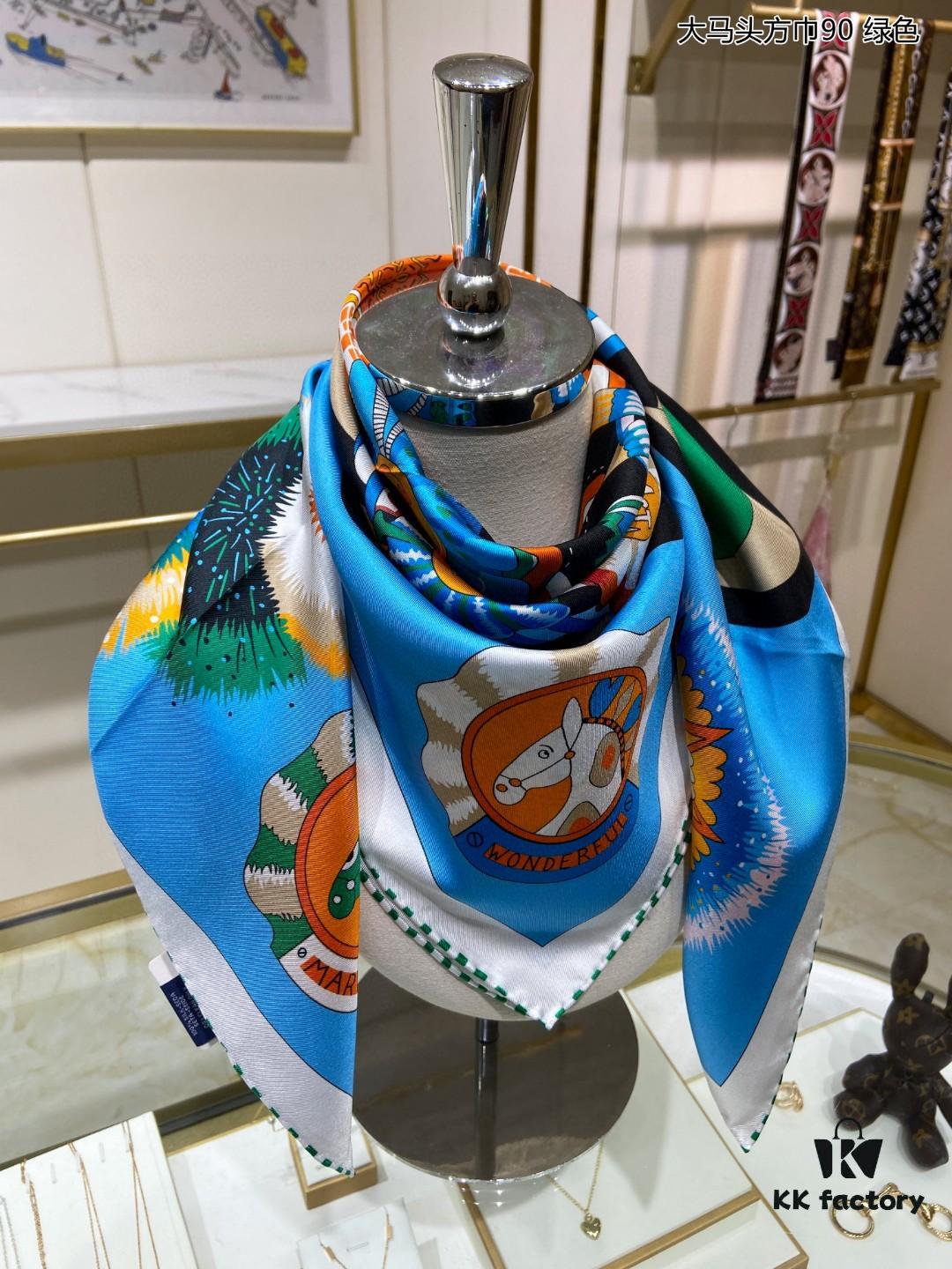 New Arrival 💫 Silk Scarf 'Malaysian Head Square 90' – Luxurious 100% Twill Silk, 90cm x 90cm, Top-Tier Craftsmanship, Highly Recommended!