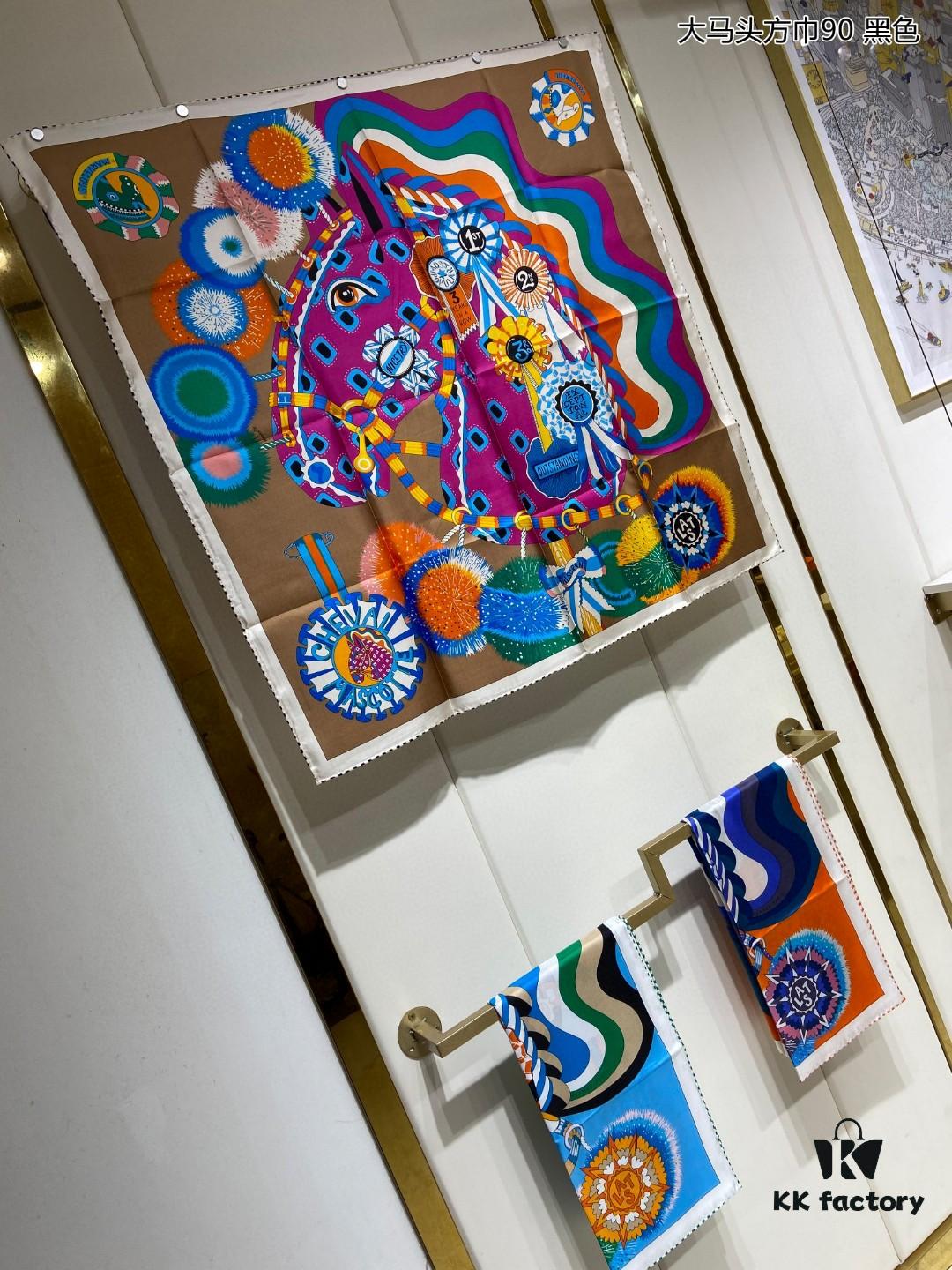 New Arrival 💫 Silk Scarf 'Malaysian Head Square 90' – Luxurious 100% Twill Silk, 90cm x 90cm, Top-Tier Craftsmanship, Highly Recommended!