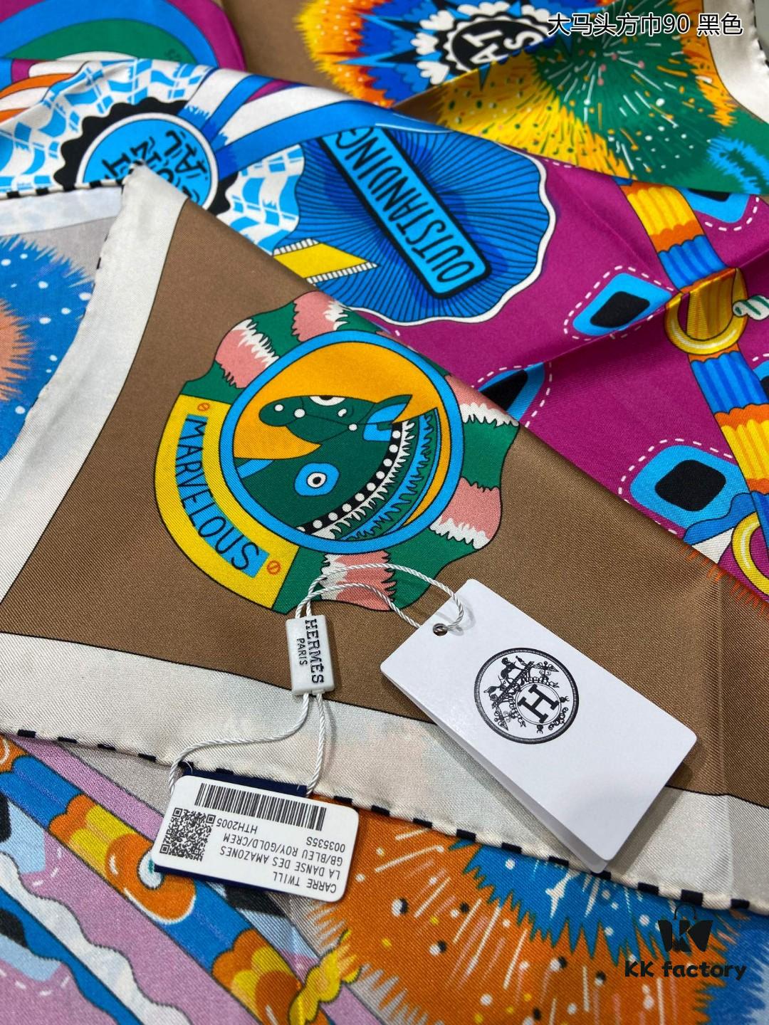 New Arrival 💫 Silk Scarf 'Malaysian Head Square 90' – Luxurious 100% Twill Silk, 90cm x 90cm, Top-Tier Craftsmanship, Highly Recommended!