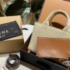 Celine Wicker Tote Bag, Raffia Handbag for Vacation Photography, Inspired by Celine
