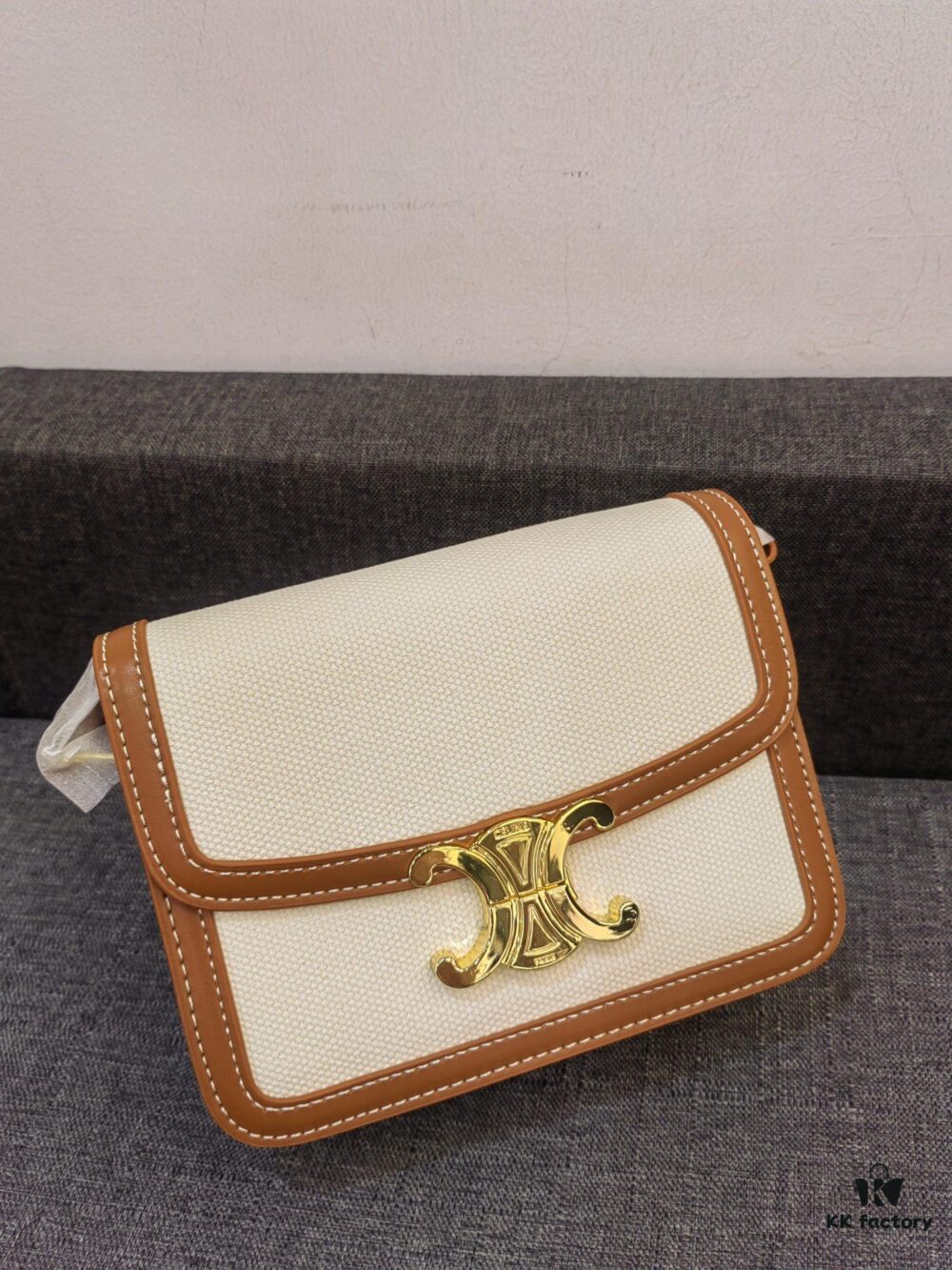 CELINE Triomphe Arch Square Bag BOX TEEN Shoulder Bag Vintage Women's Single-shoulder Crossbody Bag