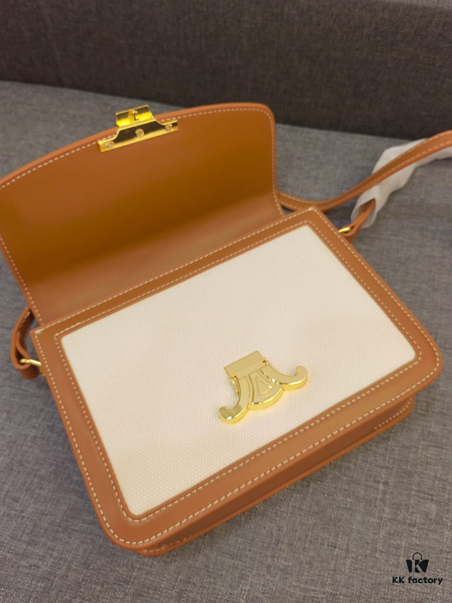 CELINE Triomphe Arch Square Bag BOX TEEN Shoulder Bag Vintage Women's Single-shoulder Crossbody Bag