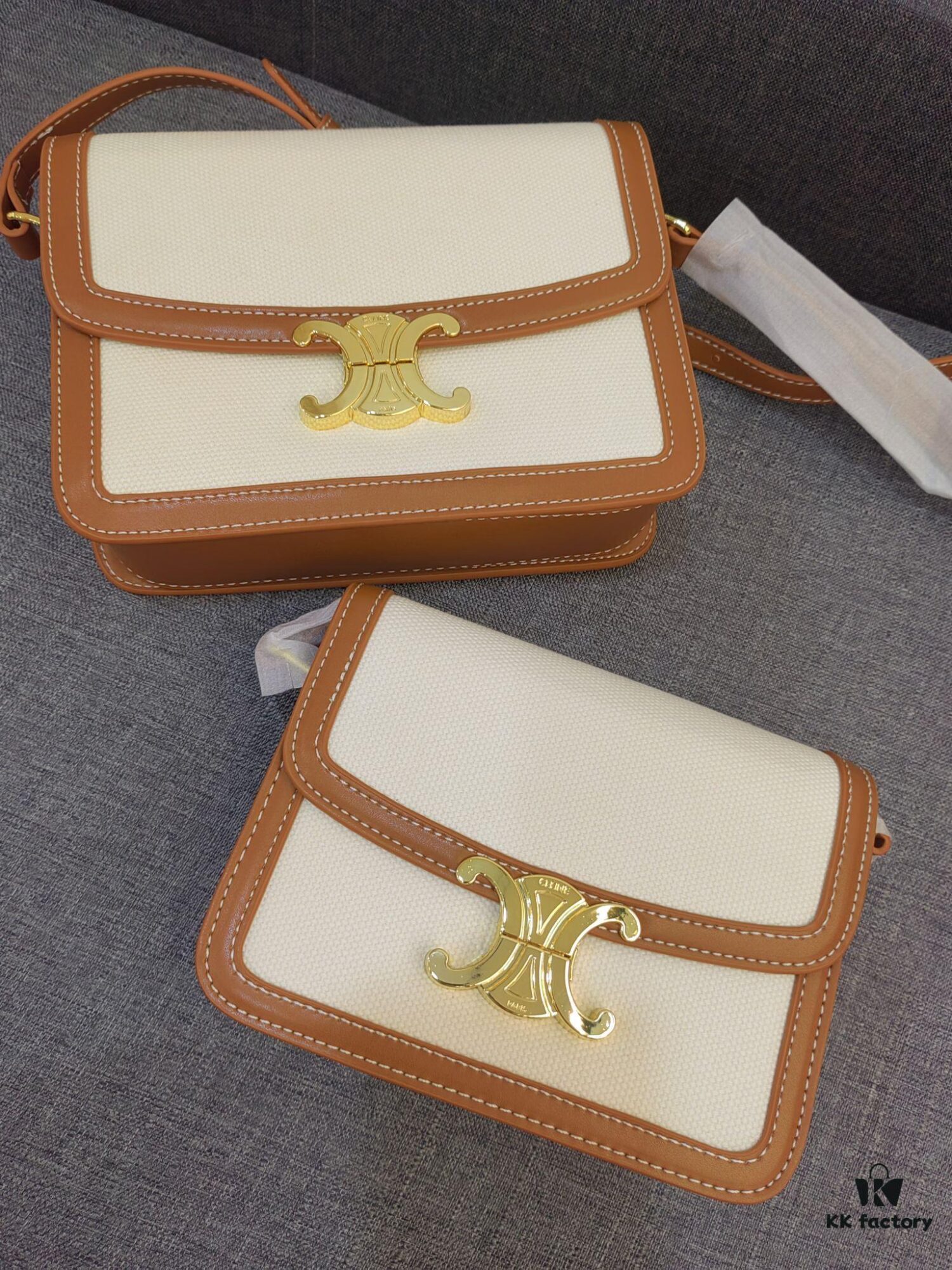 CELINE Triomphe Arch Square Bag BOX TEEN Shoulder Bag Vintage Women's Single-shoulder Crossbody Bag