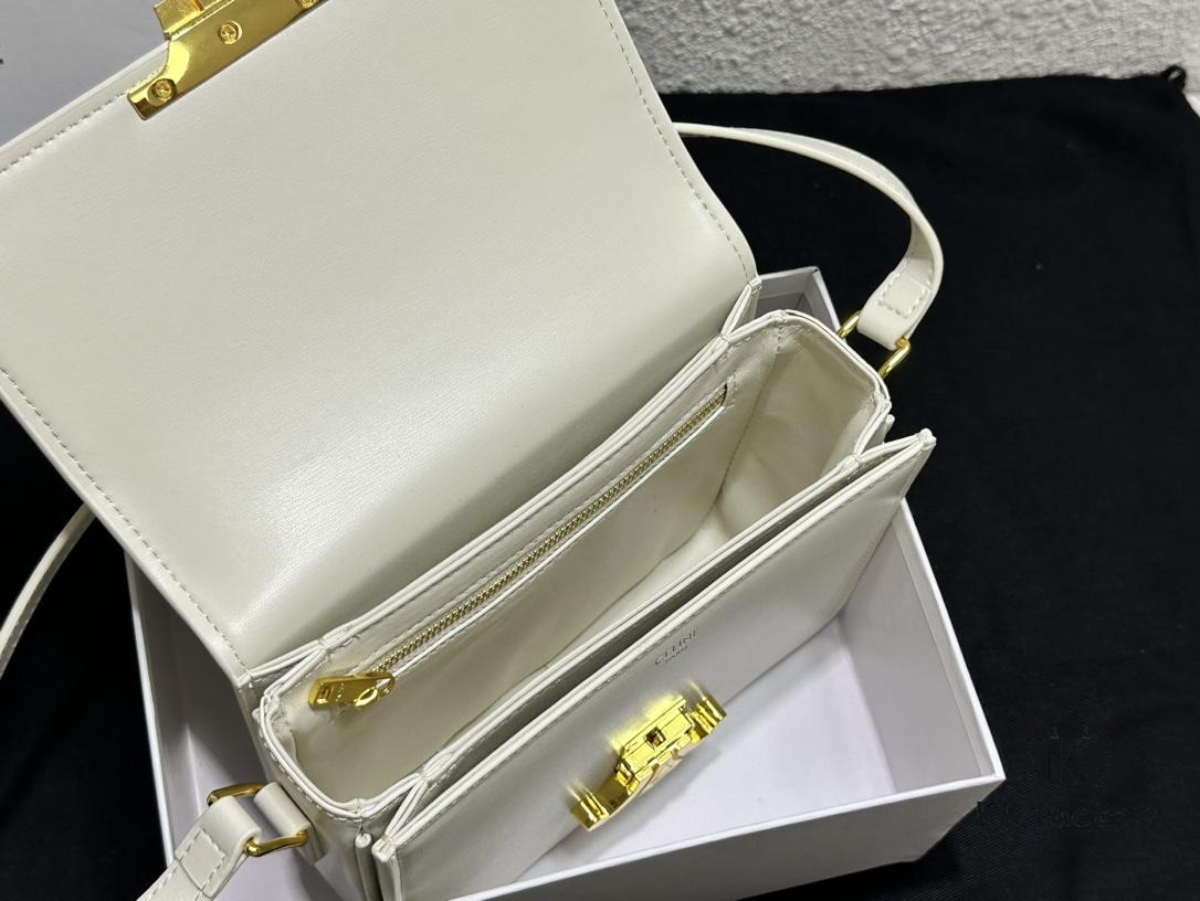 Celine Triomphe Hand-Rubbed Calfskin Shoulder Bag