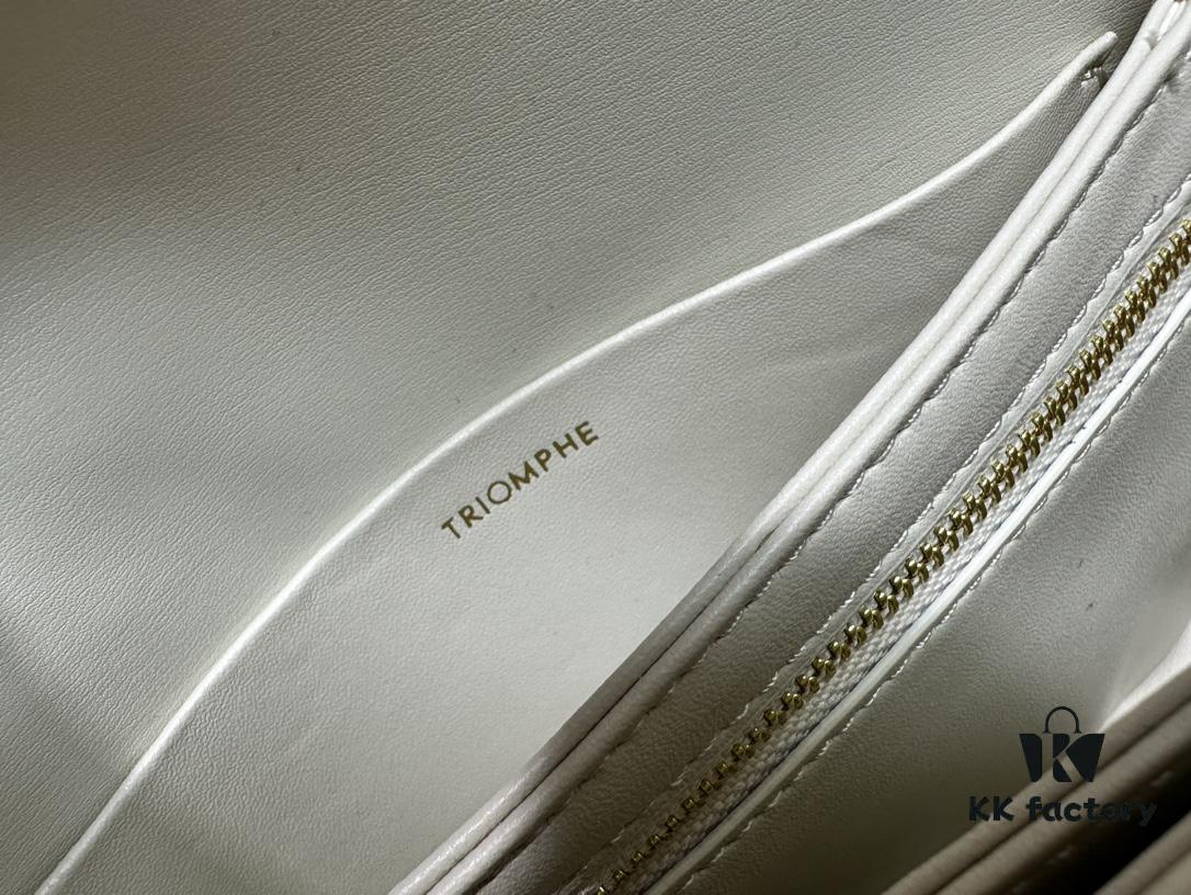 Celine Triomphe Hand-Rubbed Calfskin Shoulder Bag