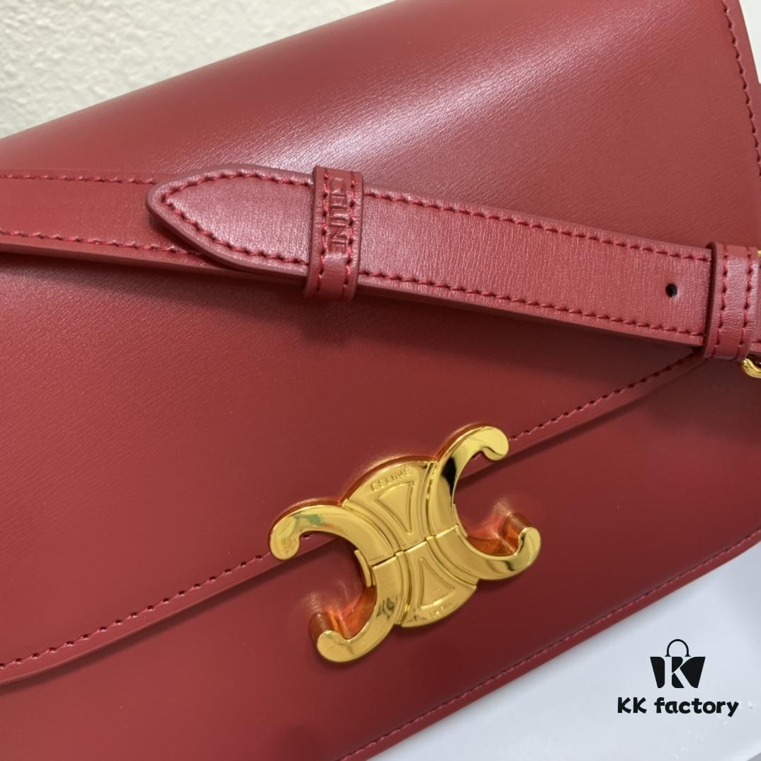 Celine Hand-Rubbed Grain Calfskin Triumph Arch Bag