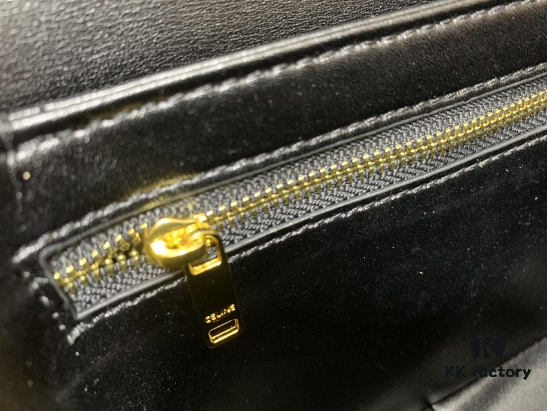 Celine Triomphe Hand-Rubbed Calfskin Shoulder Bag