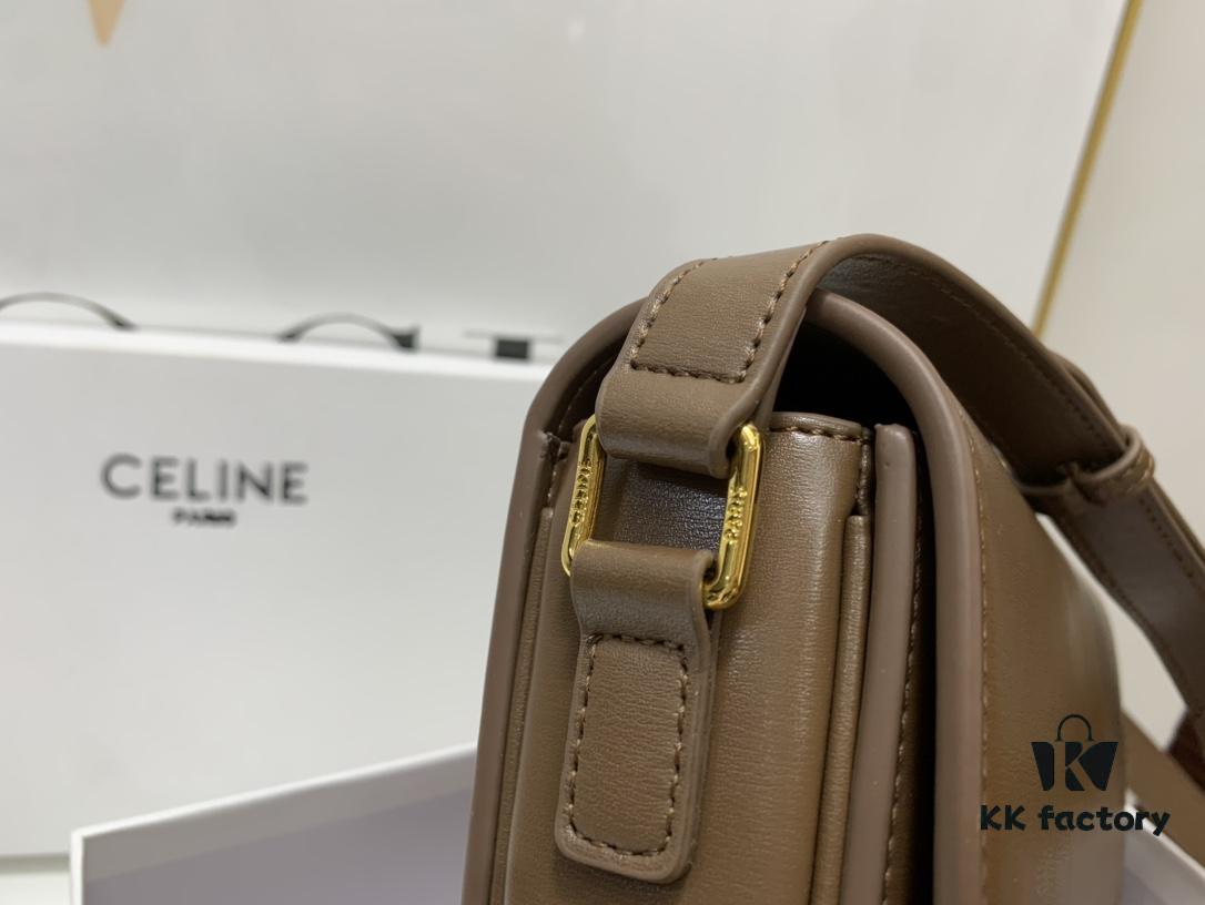 Celine Hand-Rubbed Grain Calfskin Triumph Arch Bag