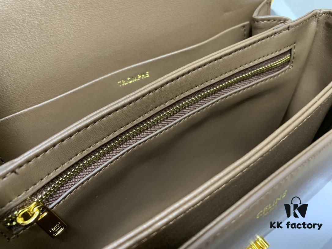 Celine Hand-Rubbed Grain Calfskin Triumph Arch Bag