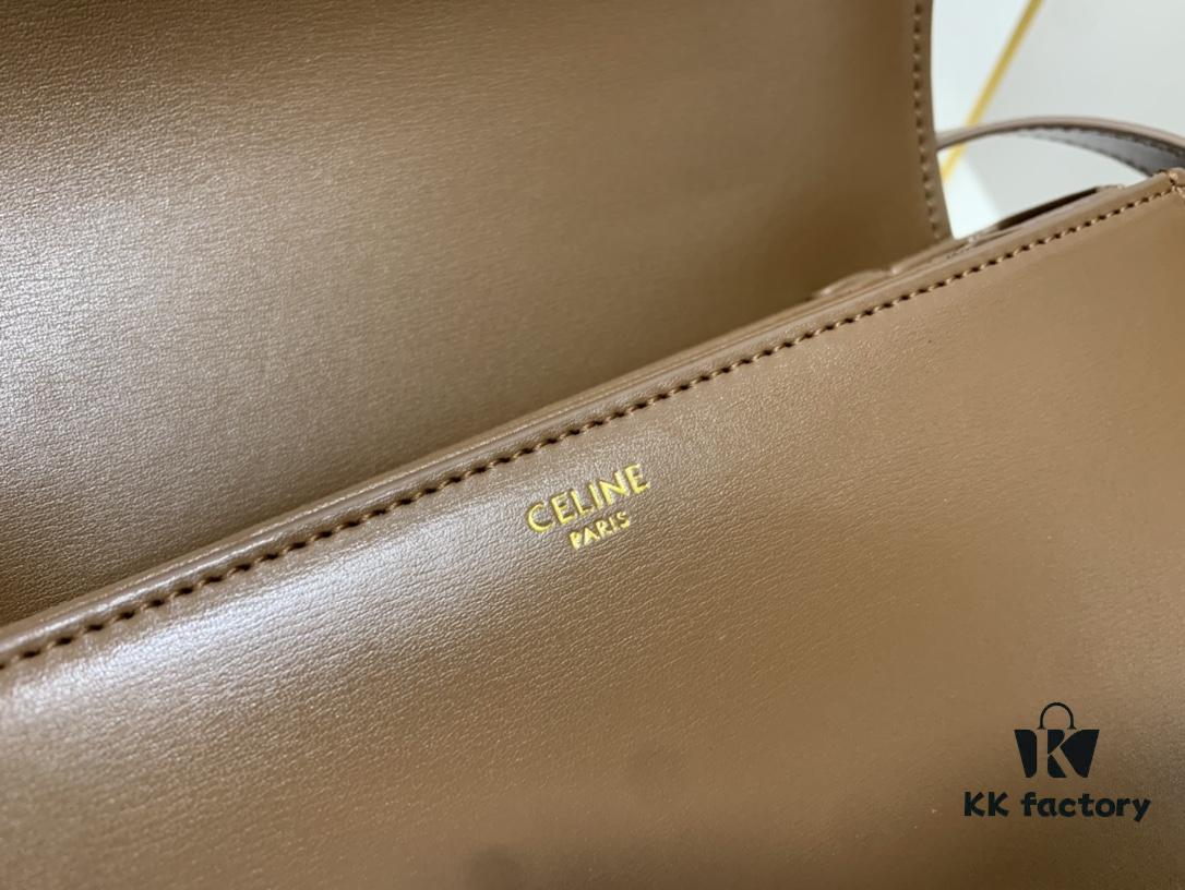 Celine Hand-Rubbed Grain Calfskin Triumph Arch Bag