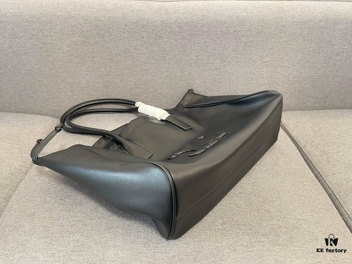 CELINE CABAS TRIOMPHE Large Drawstring Tote Bag in Soft Leather