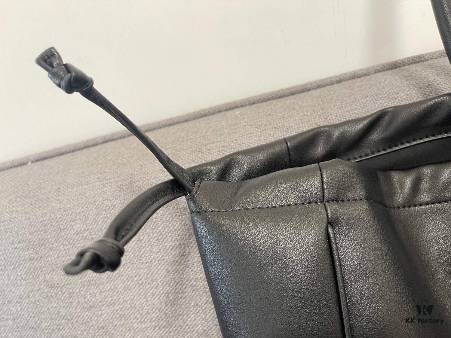 CELINE CABAS TRIOMPHE Large Drawstring Tote Bag in Soft Leather