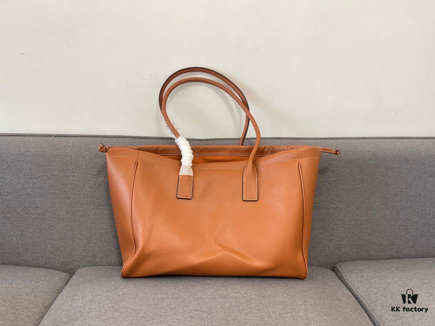 CELINE CABAS TRIOMPHE Large Drawstring Tote Bag in Soft Leather
