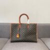 Large CELENE TRIOMPHE Spring Horizontal CABAS Tote Bag, Versatile Classic Triumph Monogram Series, Stylish and Durable Calfskin & PVC Tote, Must-Have for Fashion Enthusiasts