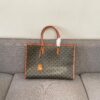 Large CELENE TRIOMPHE Spring Horizontal CABAS Tote Bag, Versatile Classic Triumph Monogram Series, Stylish and Durable Calfskin & PVC Tote, Must-Have for Fashion Enthusiasts