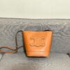 CELINE Spring Summer New Arrival CUIR Bucket Bag with Arc de Triomphe Embossed Logo, Sophisticated and Mature Design