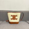 CELINE Spring Summer New Arrival CUIR Bucket Bag with Arc de Triomphe 3D Logo, Sophisticated and Mature Design